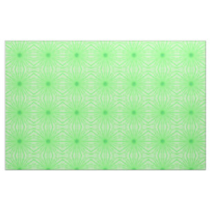 Geometric Green Kaleidoscope Spokes Custom Fabric