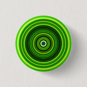 Geometric Green Mandala Design-64055 3 Cm Round Badge