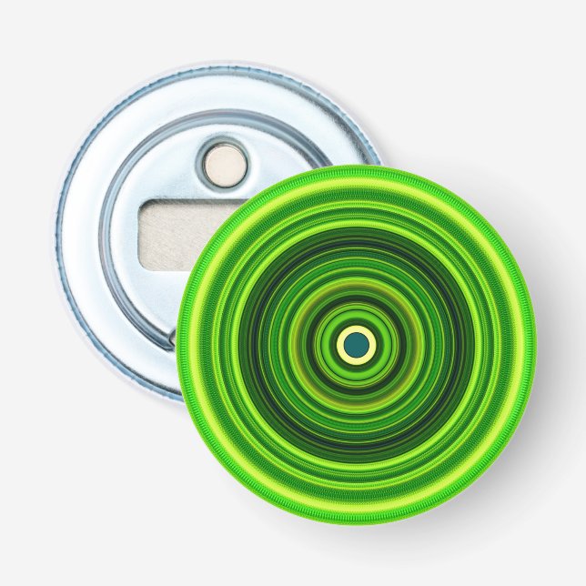 Geometric Green Mandala Design-64055 Bottle Opener (Front)