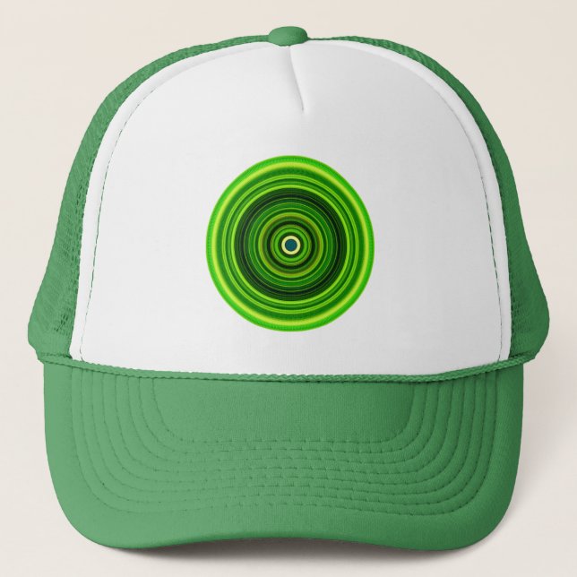 Geometric Green Mandala Design-64055 Trucker Hat (Front)