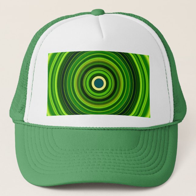 Geometric Green Mandala Design-64055 Trucker Hat (Front)