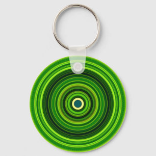 Geometric Green Mandala Design-64555 Key Ring