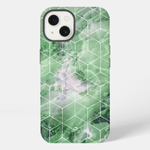 Geometric Green Marble iPhone 13 Case