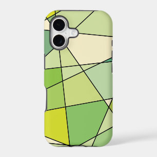 Geometric Green Triangles Modern Art
