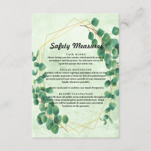 Geometric Greenery Eucalyptus Leaves Enclosure Card
