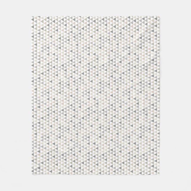 Geometric Grey Beige Neutrals Pattern Blanket (Front)