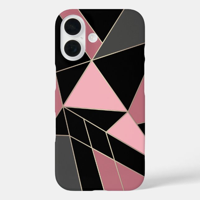 Geometric, grey, pink Case-Mate iPhone case (Back)
