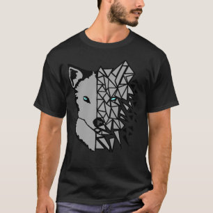 Geometric Grey Wolf T-Shirt