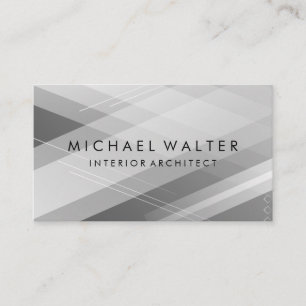 Geometric Greys Layer Background Business Card