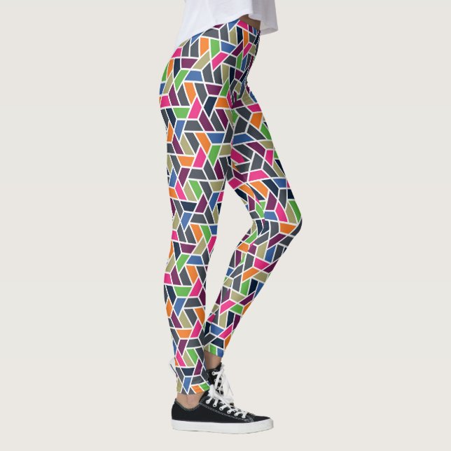 Geometric Grid Leggings (Right)