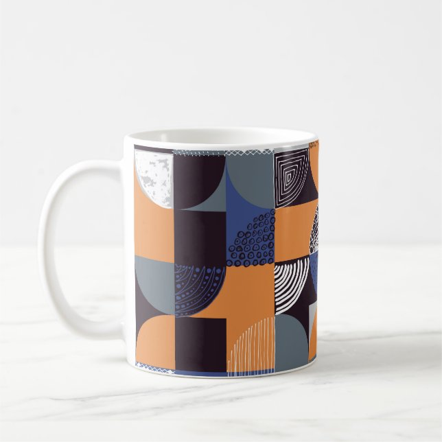 Geometric Handdrawn: Creative Seamless Doodles. Coffee Mug (Left)