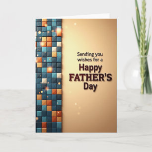 Geometric Happy Fathers Day Card
