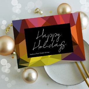 Geometric Happy Holidays Corporate Card