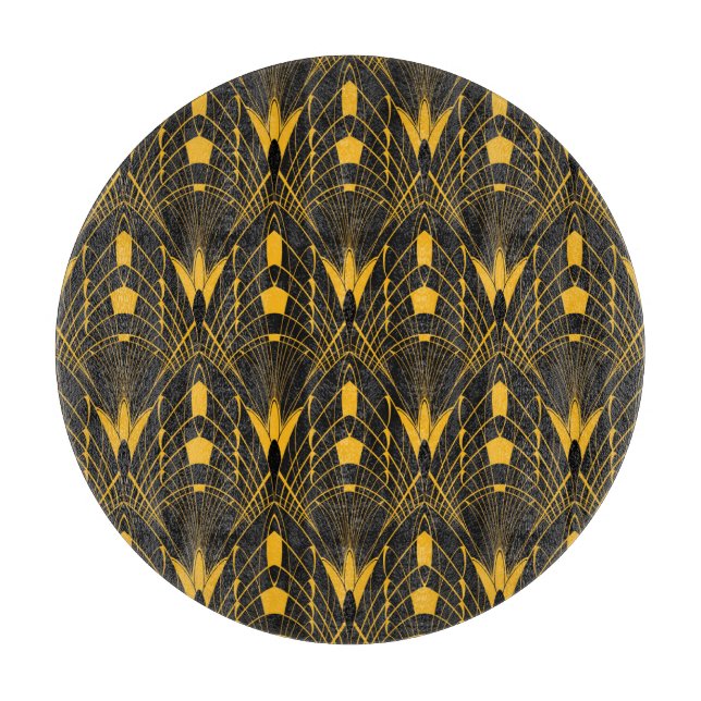 Geometric Harmony: Digital Ornament Design Cutting Board (Front)