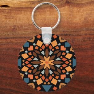 Geometric Harmony Key Ring