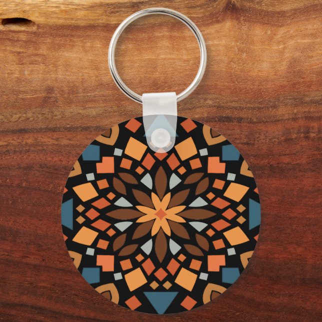 Geometric Harmony Key Ring (Back)