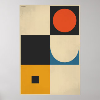 Geometric Harmony - Minimalist Abstract Shapes Poster