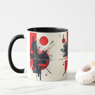 Geometric Harmony: The Abstract Art Coffee Mug