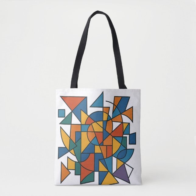 Geometric Harmony Tote Bag (Front)