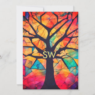 geometric healing colourful yoga coach add letter invitation