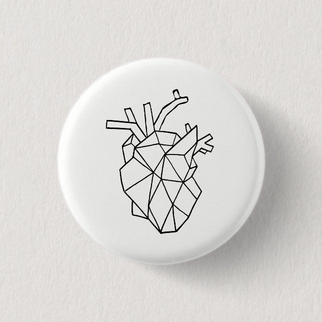Geometric heart Button (Front)