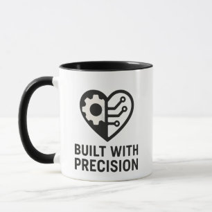 "Geometric Heart Engineer Mug – Where Passion Meet