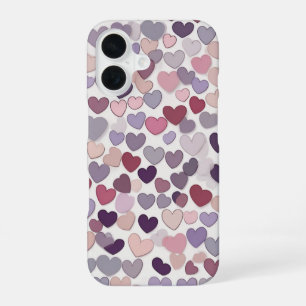 Geometric Heart Pattern iPhone 16 Case