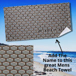 Geometric Hexagon 3D Look Texture Grey Beach Towel<br><div class="desc">Hexagon 3D Look  Pattern - - see my store for lots more great designs.</div>