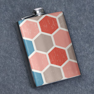 Geometric Hexagon Shapes Hip Flask