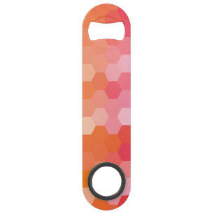 Geometric Hexagon Shapes Pink yellow