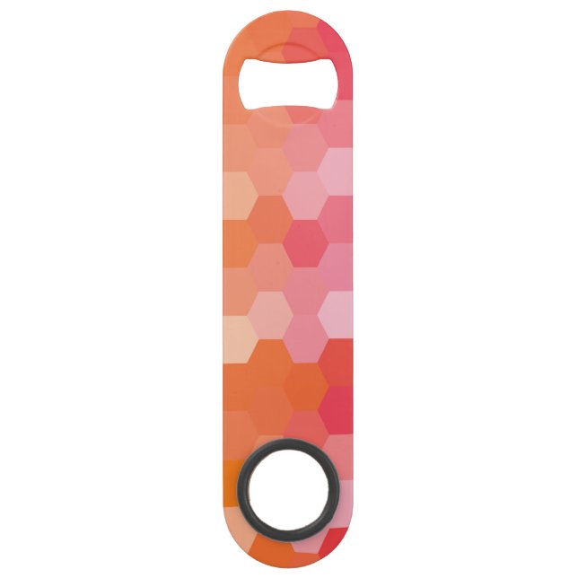 Geometric Hexagon Shapes Pink yellow (Front)