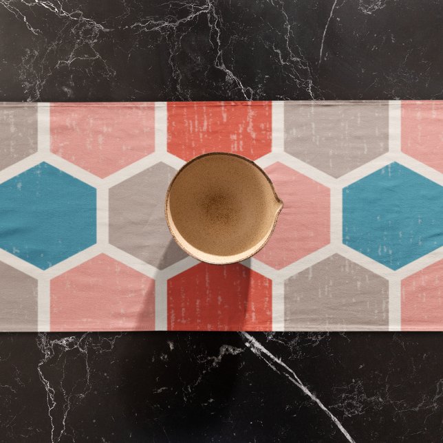 Geometric Hexagon Shapes  Short Table Runner (Table runner)