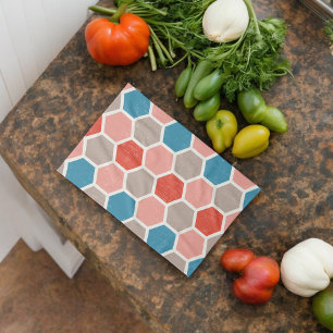 Geometric Hexagon Shapes  Tea Towel