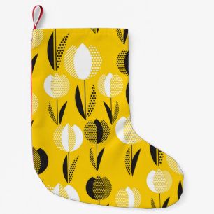 Geometric Holland Tulip Flower Pattern Small Christmas Stocking