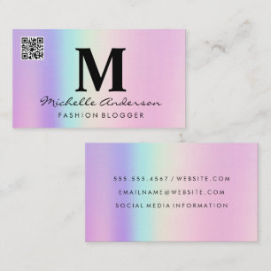 Geometric Holographic QR Code Business Card