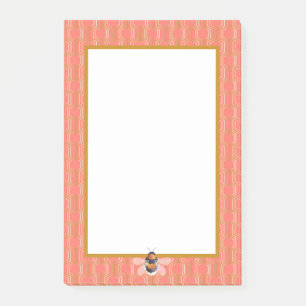 Geometric Honeycomb And Bumblebee Post-it Notes