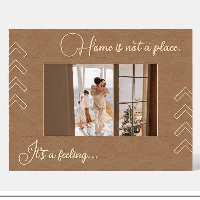 Geometric Housewarming Engraved Wood Frame (Creator Uploaded)