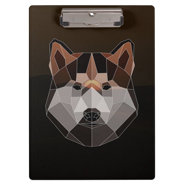 Geometric Husky Canvas Clipboard (Front)