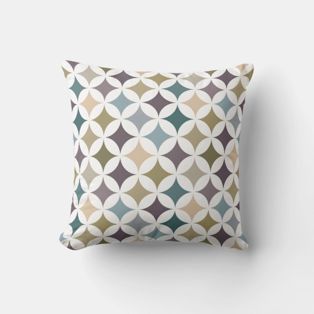 Geometric Hypocycloid Pattern Fall Colours Cushion (Front)