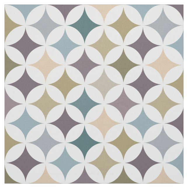 Geometric Hypocycloid Pattern Fall Colours Fabric (Swatch)