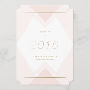 Geometric in Blush Graduation Invitation