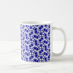 Geometric in China Blue 01 Coffee Mug