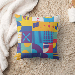 Geometric in square orientation abstract cushion