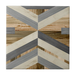 Geometric Inlay Ceramic Tile