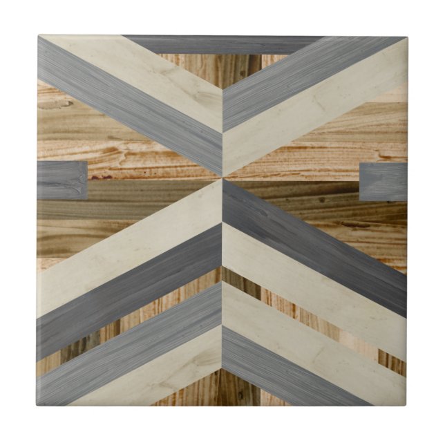 Geometric Inlay Ceramic Tile (Front)