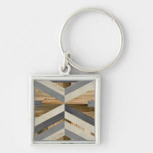 Geometric Inlay Key Ring