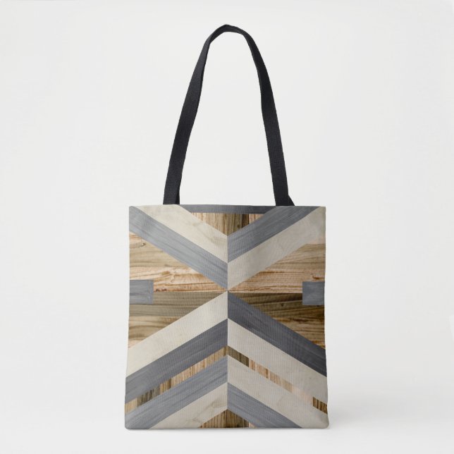 Geometric Inlay Tote Bag (Front)