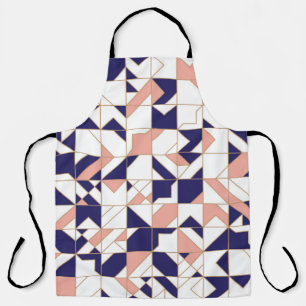 Geometric intricate, vintage modern, seamless patt apron