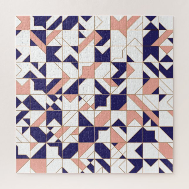 Geometric intricate, vintage modern, seamless patt jigsaw puzzle (Vertical)