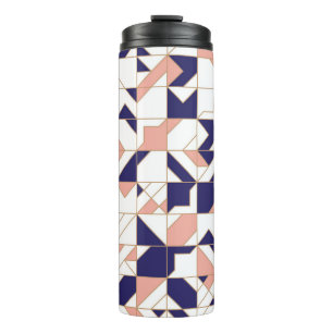 Geometric intricate, vintage modern, seamless patt thermal tumbler